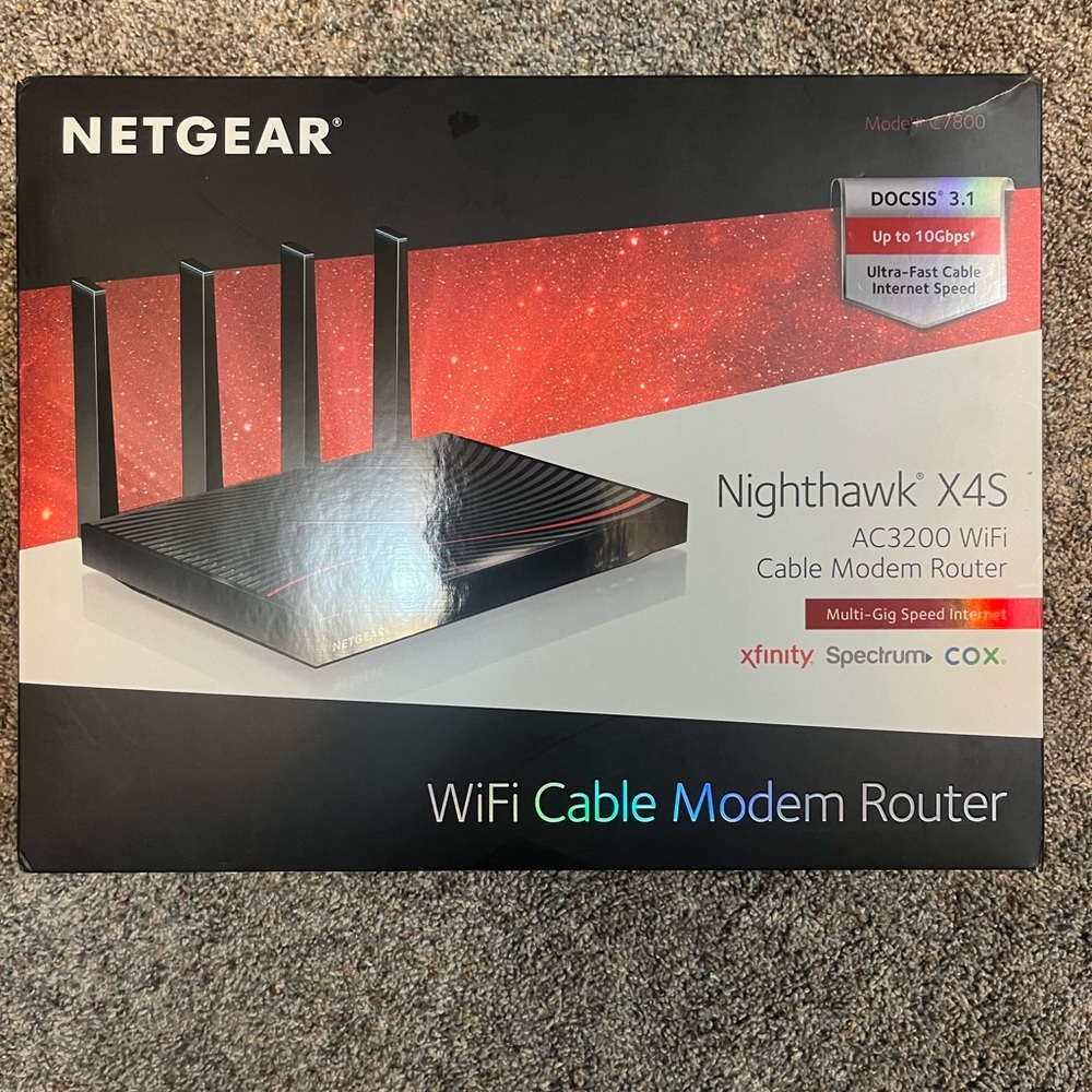 NETGEAR Nighthawk X4S Black WiFi Cable Modem Router